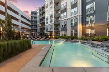 Resort-style pool with sundeck